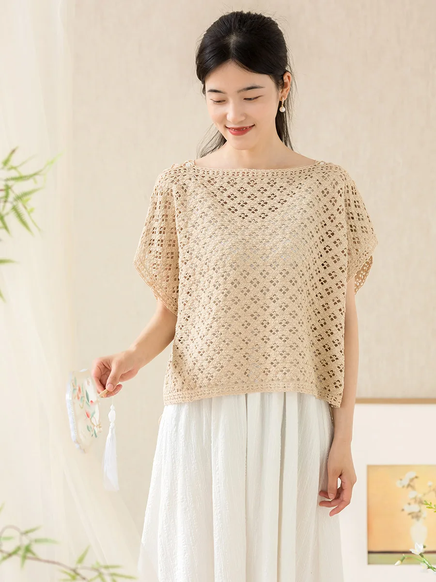 

Handmade DIY Lace Scarf Material Kit Cotton Yarn Hook Needle Summer Shoulder Wrap Variatile Cover up SuSuJieJia Craft Kit