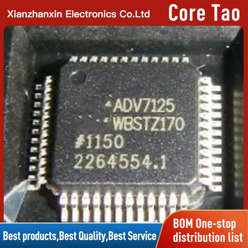 1pcs/lot ADV7125WBSTZ170 ADV7125WBSTZ ADV7125 QFP48 Digital to analog converter