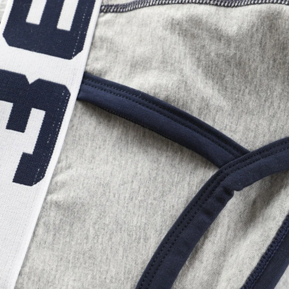 Set baru celana dalam pria seksi pakaian dalam katun pria celana dalam bernapas Wais katun rendah pinggang rendah U