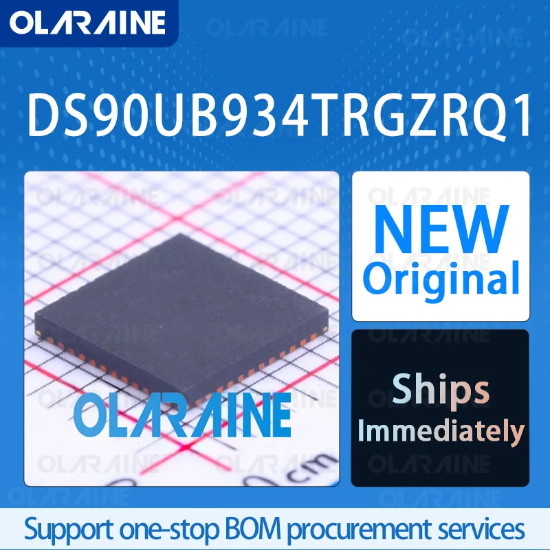 

1/5/10Pcs DS90UB934TRGZRQ1 VQFN-48 original ic chip Serializer/Deserializer - Serdes RoHS Data rate 1.87Gbps Voltage - 1.89V