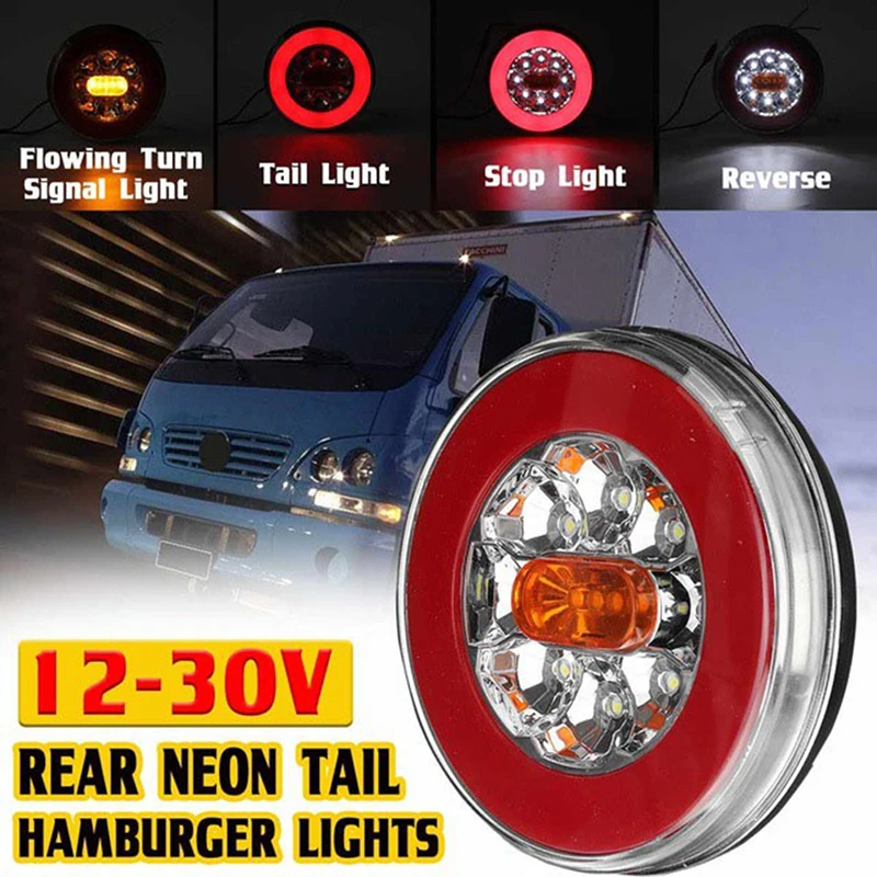 Waterproof LED Trailer Truck Rear Tail Light Taillight Reverse Brake Stop Lights Car Bus Caravan Flowing Turn Signal Lamp work lights linear lamps ip68 lighting atex led emergency lamp ip67 explosion proof light ip66