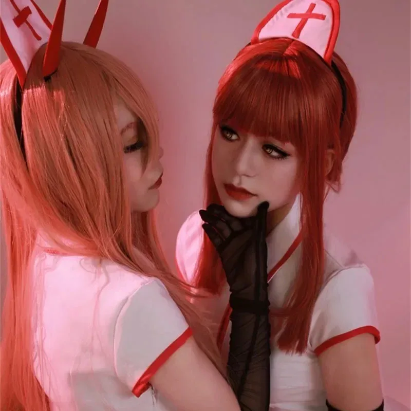 AA 1 Beer Huis Anime Kettingzaag Man Makima Cosplay Kostuum Verpleegster Uniform Pruik S w1a2t Nieuwe 2025