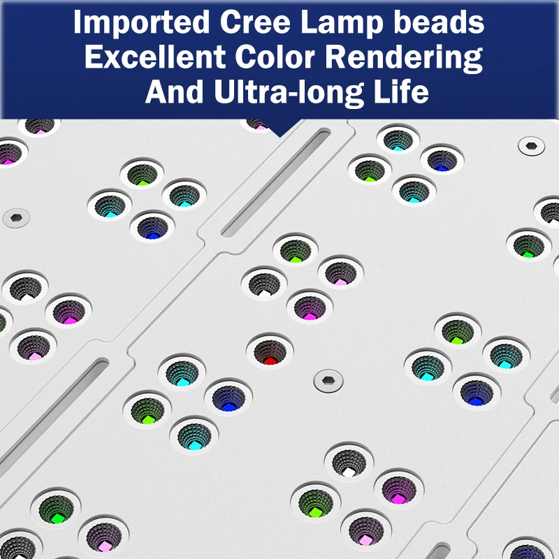 T169 Full Coverage 169W Flat Panel Reef Coral Light CREE Beads Aluminum Body Meanwell Power Supply