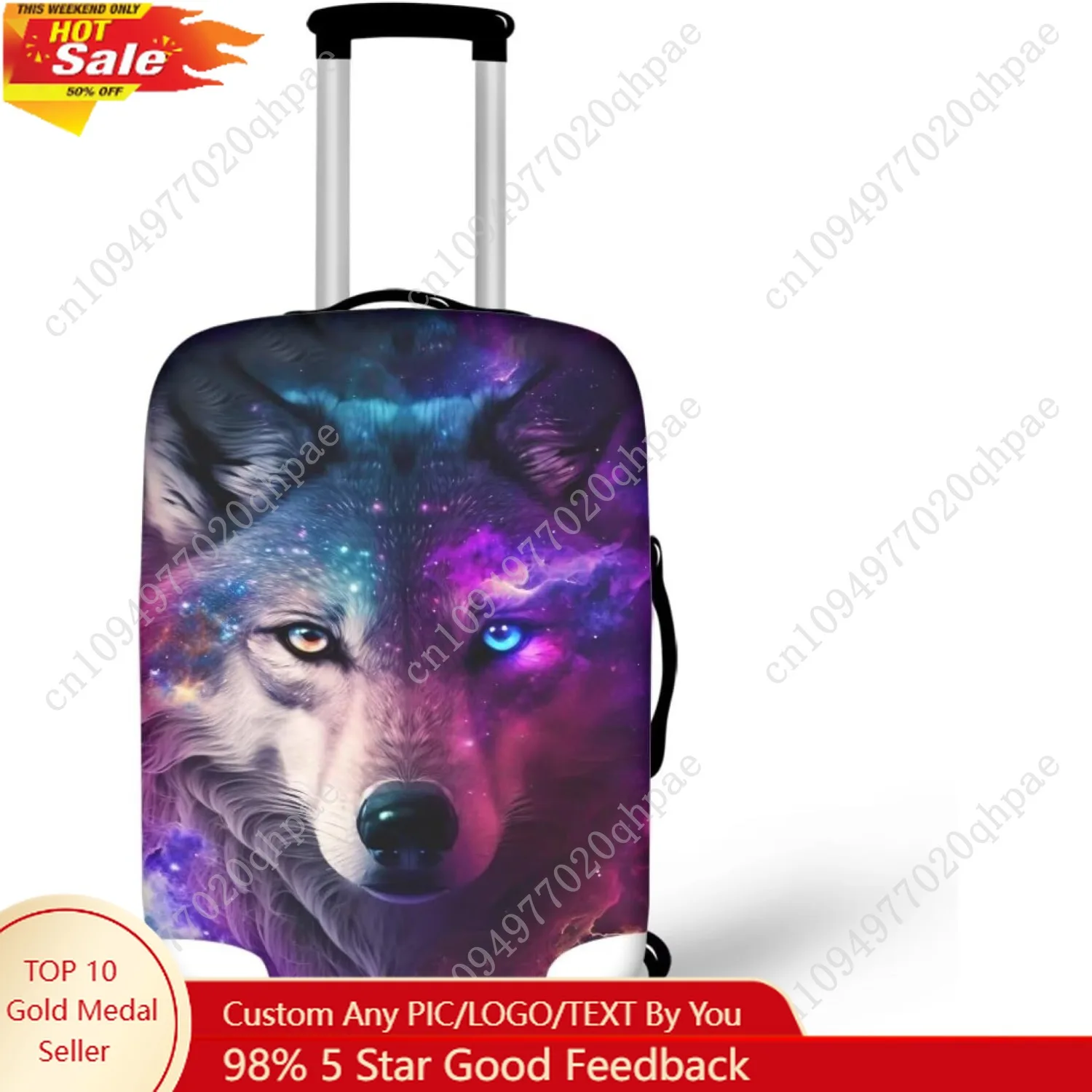 

Galaxy Wolf Lugagge Cover for Suitcase 25 26 27 28 Inch Suitcase Spandex Protective Cover Luggage Sleeve Washable Luggge Case Tr