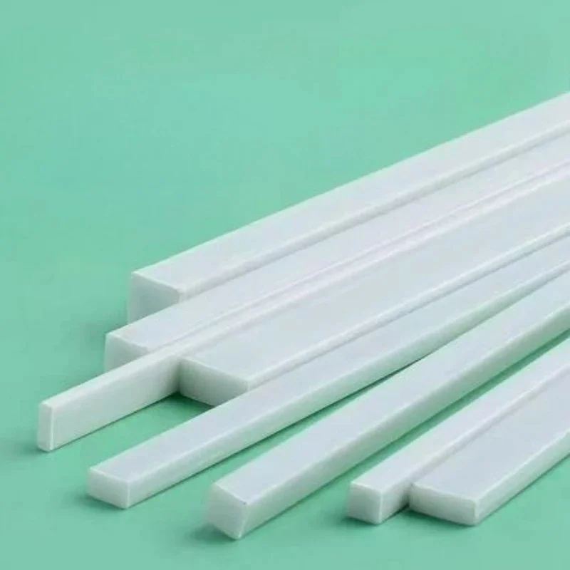 White Fiberglass Square Rod Bar Length 500mm Width 1-30mm GRP Bracing Strip For Platform Electrical Insulation Chemical