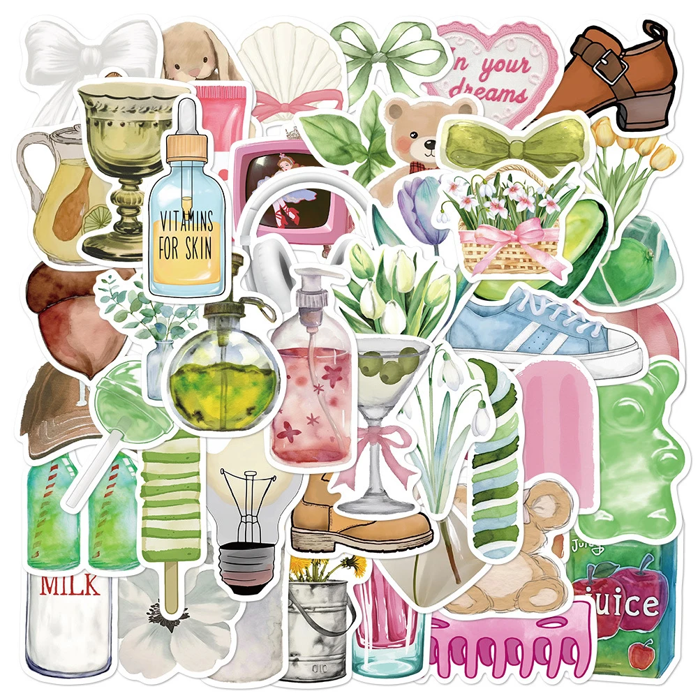 

10/30/50pcs Funny Cute INS Style Clean Girl Aesthetic Stickers DIY Laptop Phone Suitcase Scrapbooking Decoration Sticker Decals