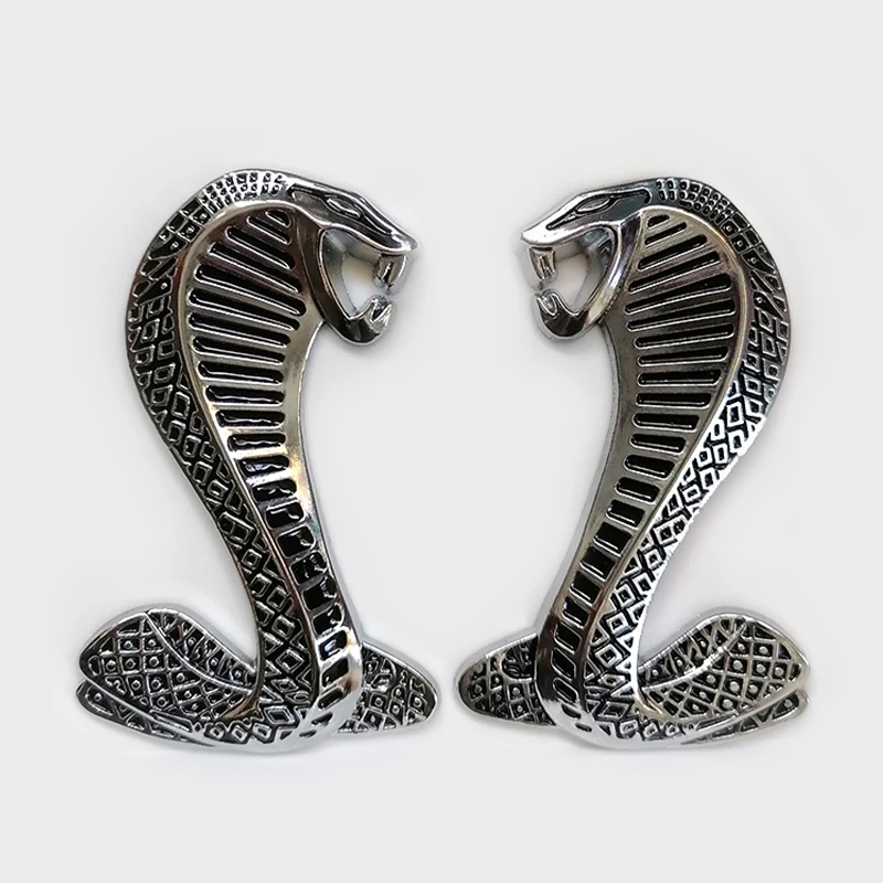 Модный автомобильный Стайлинг, 3D наклейка на автомобиль, металлическая эмблема «Кобра, змея», значок для GT500 Ford Mustang SVT Shelby V6 GT Fiesta
