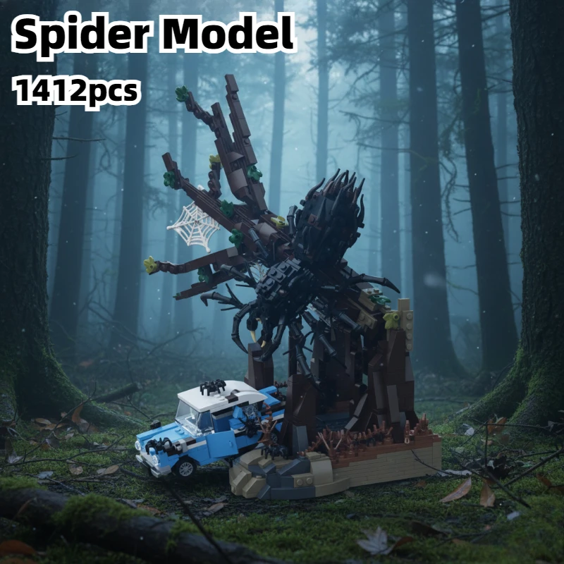 

1412PCS Spider Model Building Blocks Toys Sets Holiday Decorative Ornaments Bricks For Kids Adult Christmas Gifts