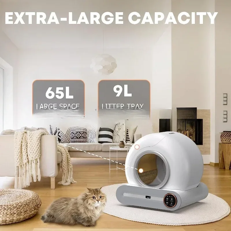 Automatic Cat Litter Box Intelligent App Control Self-Cleaning Cat Litter Box Cat Litter Box Electronic Pet Toilet Cat-Related