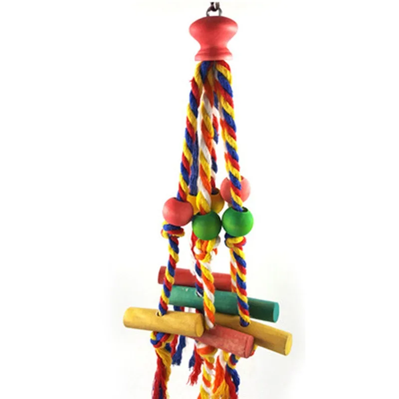 Algodão Corda Mastigação Brinquedo para Pet, Ponte da mordida do papagaio, Bird Rasgando Brinquedos, Calopsitas Treinamento, Suprimentos de gaiola de pássaros