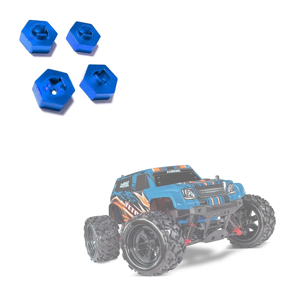 금속 휠 육각 어댑터, Traxxas LaTrax Teton 1/18 RC 자동차 업그레이드 부품 액세서리, 2 개, 4 개