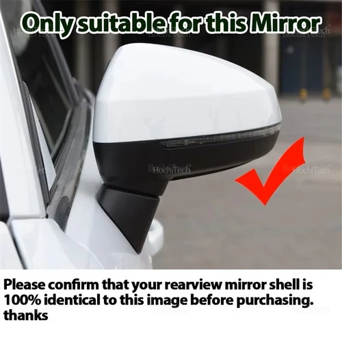 Imagen 2 del producto Para Audi A3 S3 RS3 8V 2013-2019 2 uds estilo de bocina negra brillante agregar en tapas de espejo lateral Exterior cubierta Shell