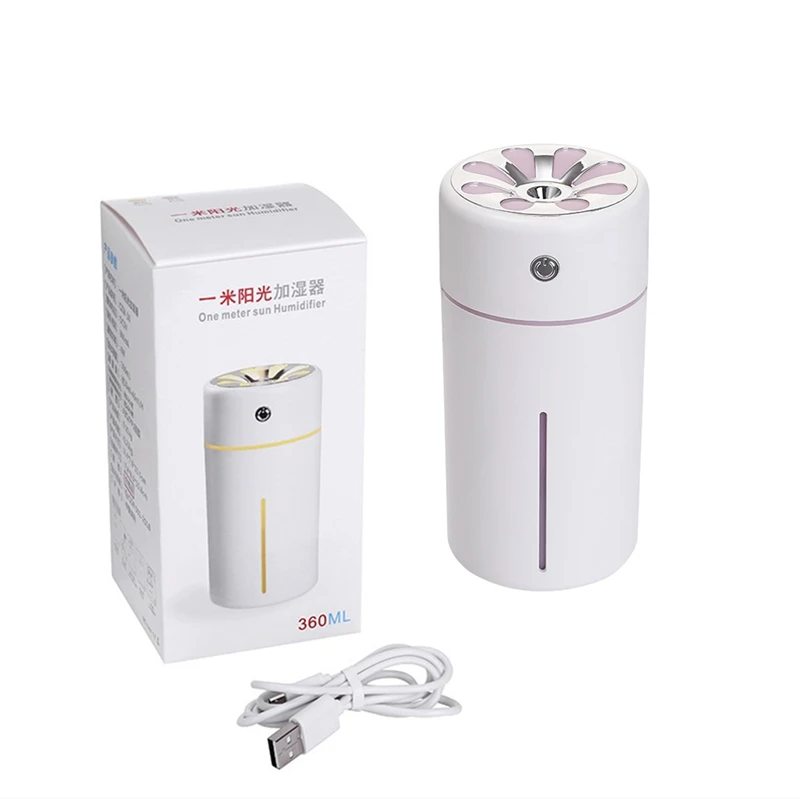 Intelligent Reminder Mini Humidifier Humidifier USB Home Ultrasonic Silent Humidifier Without Night Light And Mini Fan Pink