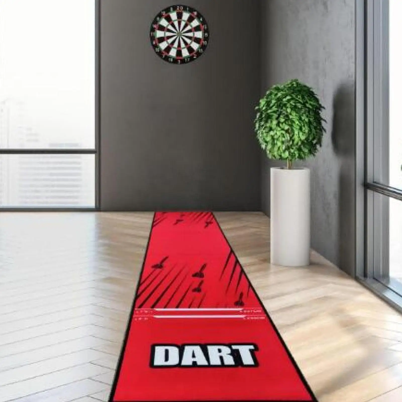 

Darts Carpet Soft Novelty Shock Absorbing Accessory Professional Anti Slip Back with Throw Lines Floor Protector Decoration