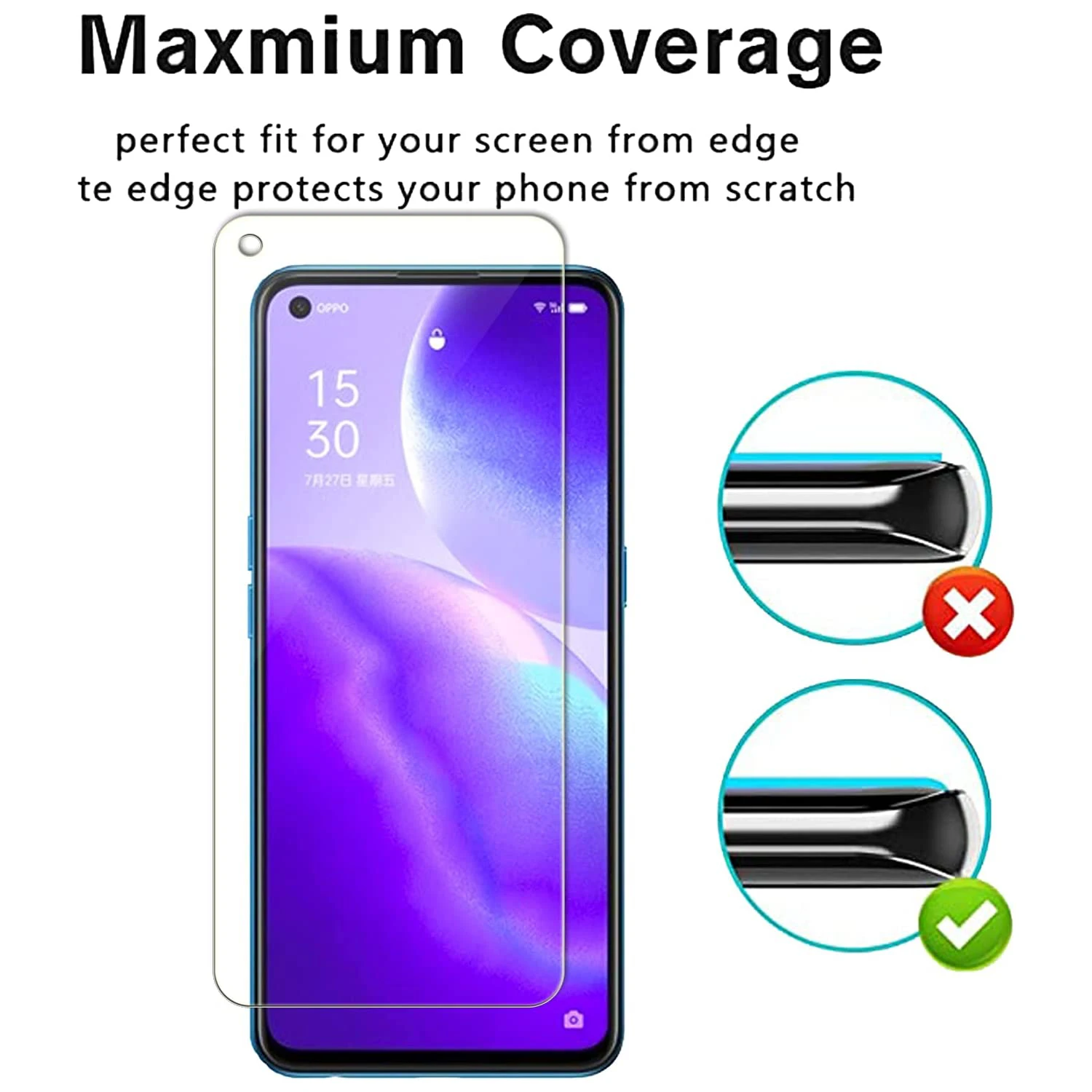 Für OPPO A78 4G Displayschutzfolie aus gehärtetem Glas – Detail 5