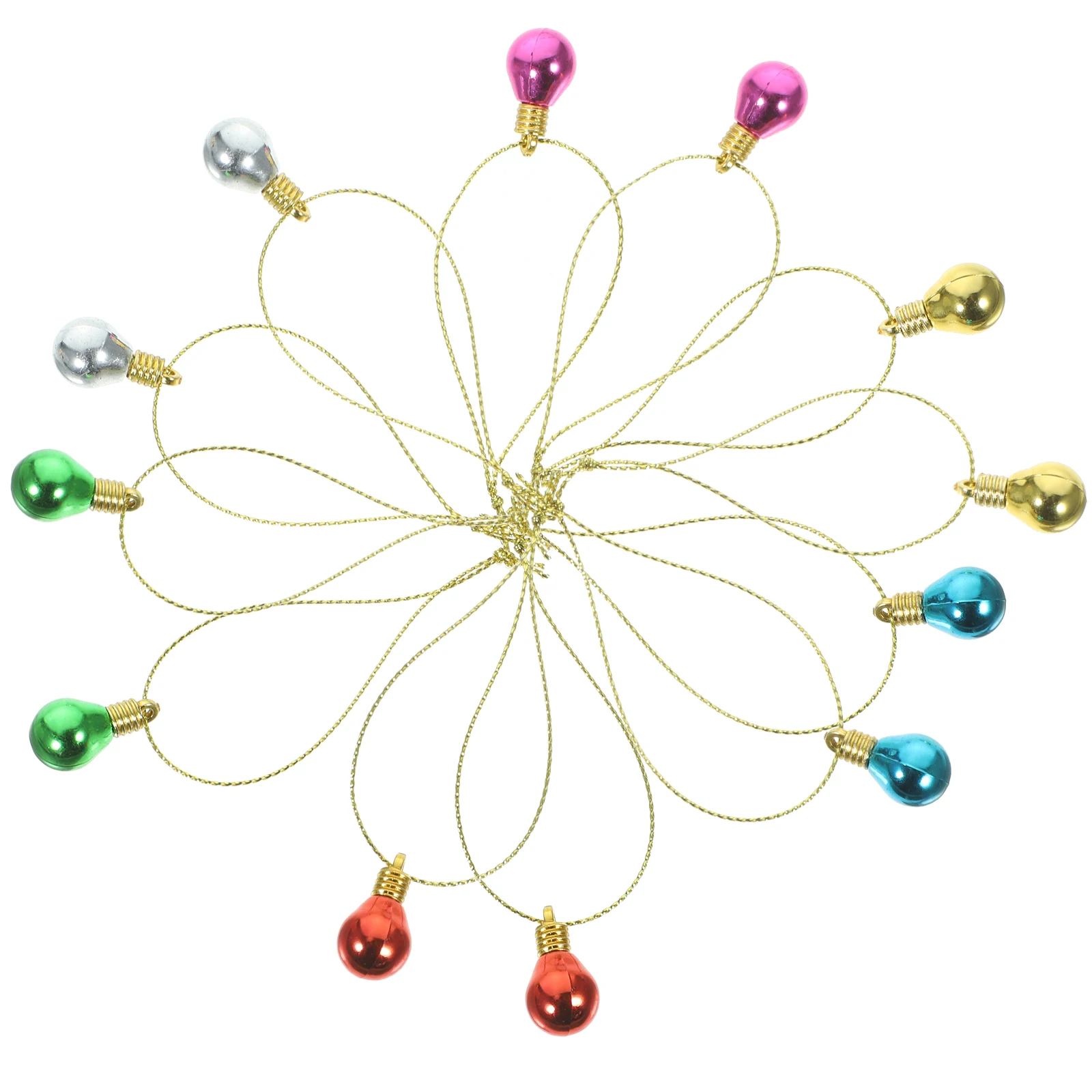 

1 set Colored Light Bulb Beads Plastic Christmas Decorations DIY Craft Pendant Accessories Home Xmas Decorations