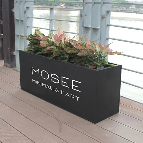 

Outdoor Garden Large Aluminium Alloy Metal Flower Boxes Plant Pots
