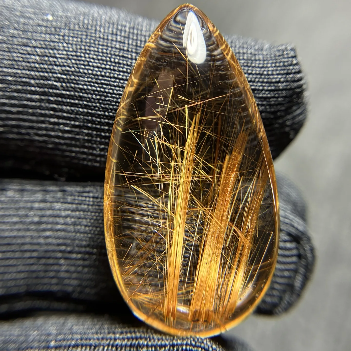 

Natural Copper Rutilated Quartz Pendant Flower 30.8*16.7*8.3mm Rutilated Quartz Jewelry Men Women Brazil AAAAAAA