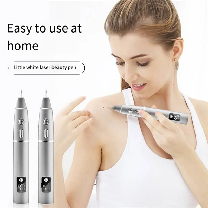 قلم اكتشاف مستقر الخلد قلم اكتشاف بالليزر أداة تجميل قلم اكتشاف غير مؤلم فضي رمادي مجموعة واحدة