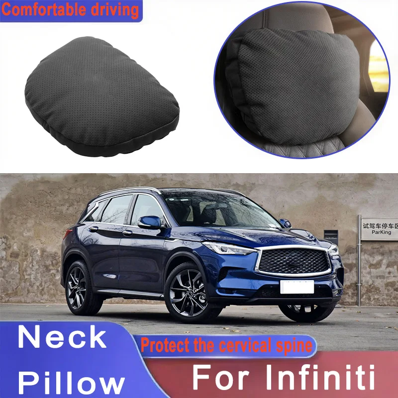 

Car Headrest Neck Support Seat Lumbar Cushion Neck Pillow For Infiniti Q50 Q30 QX50 QX60 FX35 QX30 QX80 Q60 G37 FX30 M37 ESQ