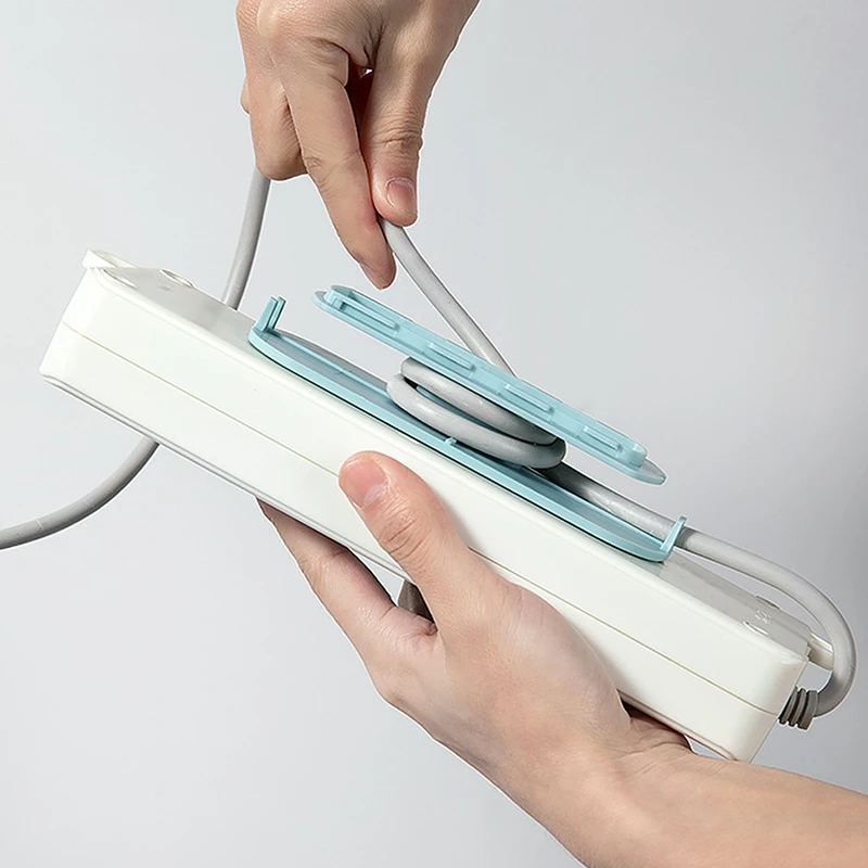 Self-Adhesive Wall-Mounted Socket Retainer Cable Wire Organizer Seamless Power Strip Cable Management Fixer Cable Wire Organizer