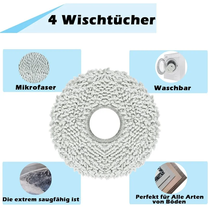 고품질 에코백스 T30 옴니, T30 프로 옴니, T30 맥스 로봇 청소기 메인 사이드 브러시, 물걸레 천, 먼지 봉투 액세서리