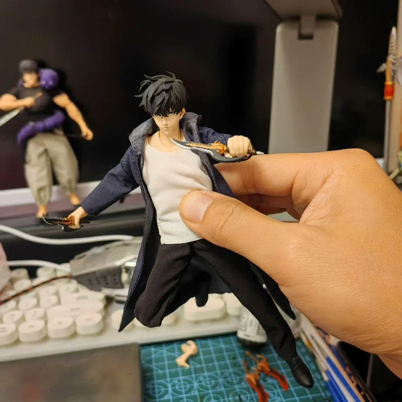 Solo Nivelación Figura de acción articulada personalizada a escala 1/12 - Sung Jin - Woo Muñeca de juguete coleccionable