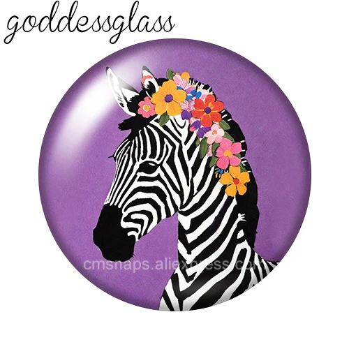 جديد الحيوان زيبرا اللوحة نمط نمط 10 قطعة 12 مللي متر/18 مللي متر/20 مللي متر/25 مللي متر صورة مستديرة الزجاج كابوشون ظهر مسطح صنع النتائج مجوهرات #5