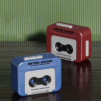 Personalized Retro Tape Recorder Keychain Mini Recording Music Box Pendant Keyring Backpack Ornament Birthday Couple Gift