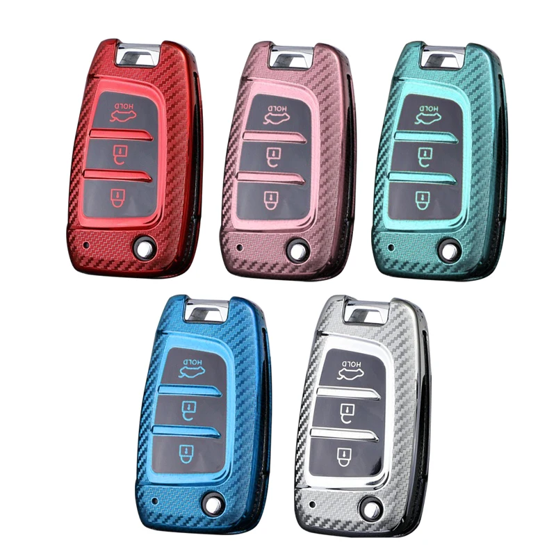 

3 Button Car Key Cover Fob Case Shell Fit for Hyundai Elantra Venue Accent ix35
