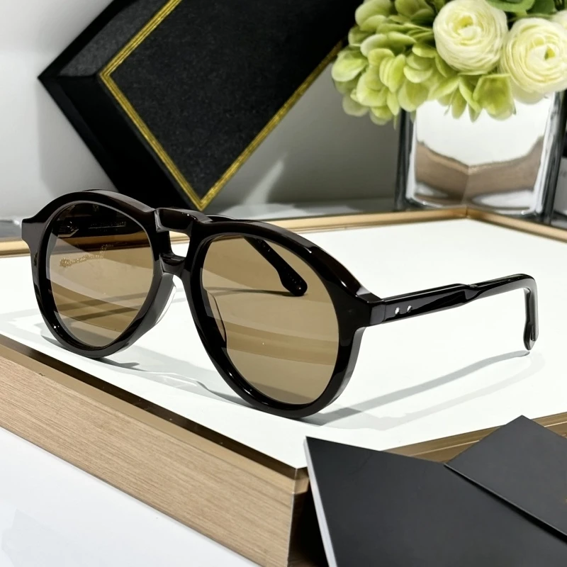 

Солнцезащитные очки VALKYRIE, толстые ацетатные овальные мужские солнцезащитные очки для пилотов, женские ацетатные винтажные очки, уличные роскошные очки в стиле ретро для солнца