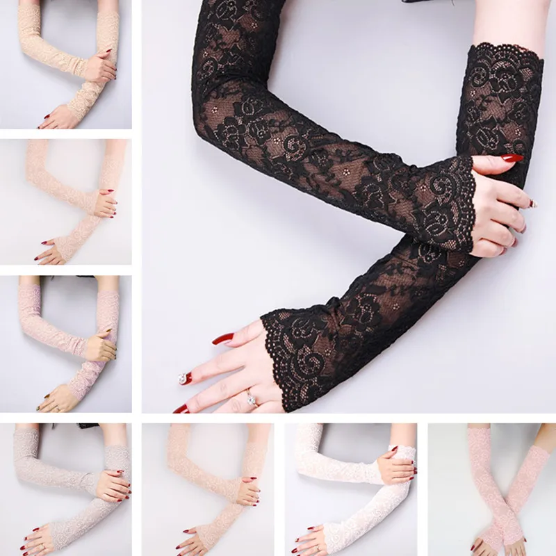 Hot Sale Sailor Dance Fingerless Womens Sexy Lace Gloves Mittens For Bride Ladies Half Finger Fishnet Gloves Mitten Handschoenen