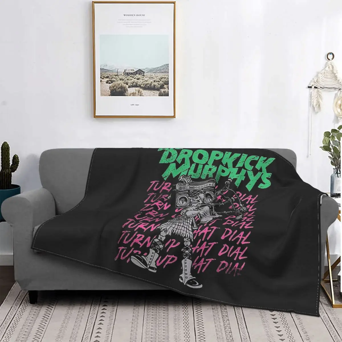 Turn Up Hat Dial Blanket Dropkick Murphys Fleece Velvet Spring Autumn Breathable Plaid Throw Blankets For bed Plush Thin Quilt