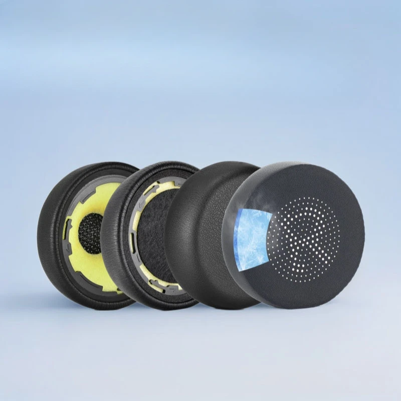 Coussinets d'oreille en éponge respirante compatibles avec les casques de bureau Jabra Evolve 75 75+ 75UC 75MS, pièces de rechange