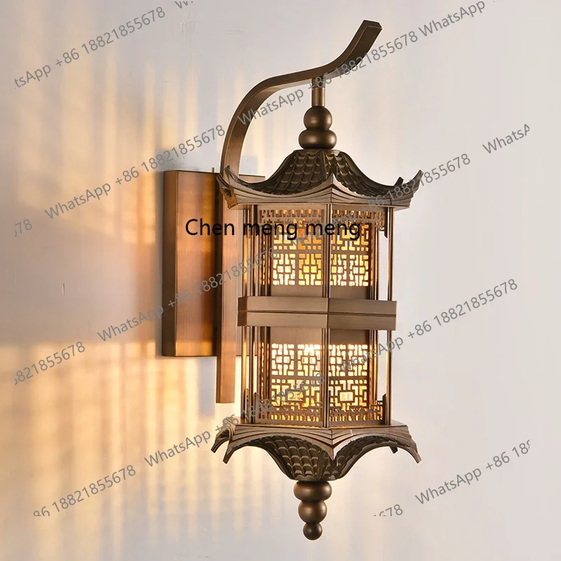 New arrive New Chinese style wall lamp outdoor living room zen antique villa wall balcony garden lamp Chinese style