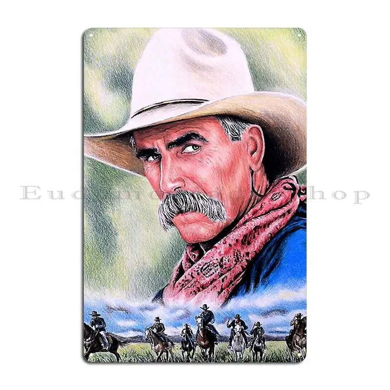 Sam Elliot Actor Received Many National Awards Golden Globe Academy Cowboy Music Metal Sign Poster Personalized Tin Sign Poster