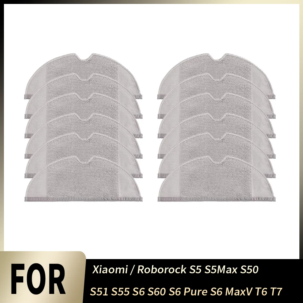 Mop Cloth Deep Clean Dry Wet Accessories For Xiaomi For Roborock S5 S5Max S50 S51 S55 S6 S60 S6 Pure S6 MaxV T6 T7 Cleaner Parts