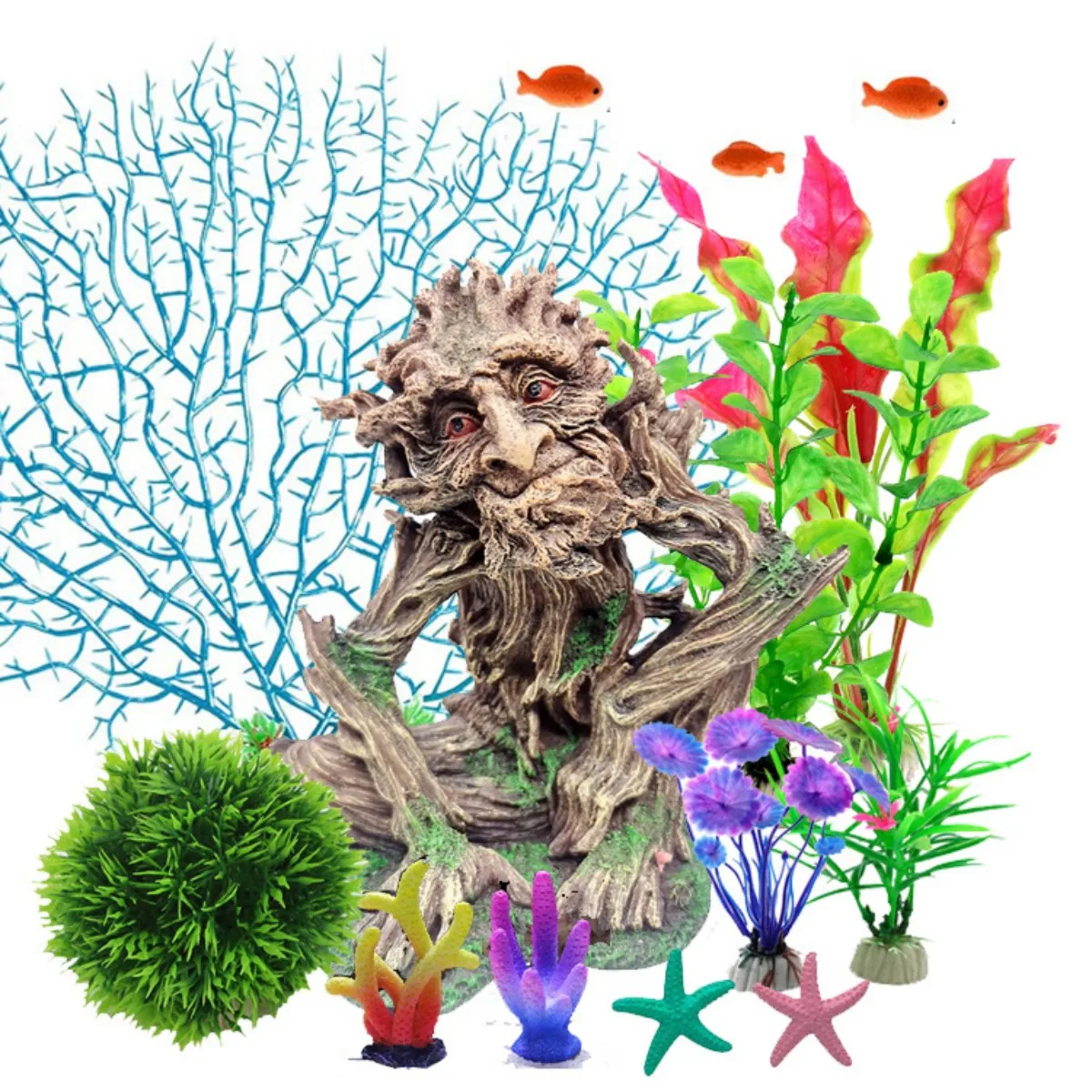 

Simulation of Plant Aquarium Accessories and Fish Tank Landscaping Simulation Starfish Coral Set