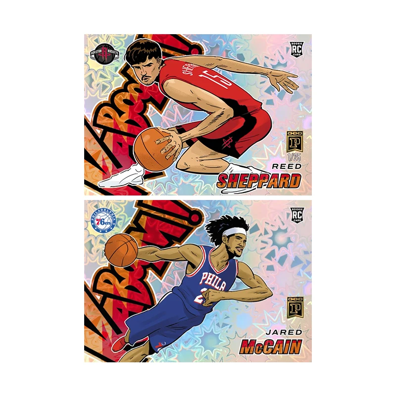 بطاقة نجمة كرة السلة بانيني محلية الصنع أنتوني إدواردز نيكولا جوكيتش كاري ويمبانياما مجموعة بطاقات اللعب هدية #6