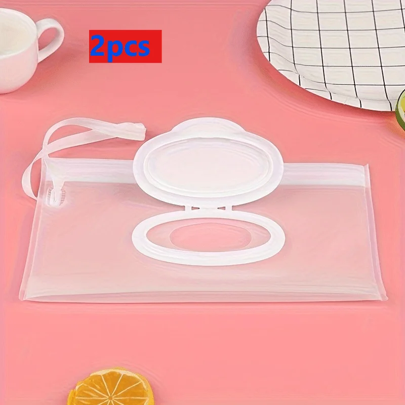 

2pcsPortable Wet Wipes Hand-Held Pouch, Lightweight Wet Wipe Dispenser, Bathroom Tissue Holder, Household