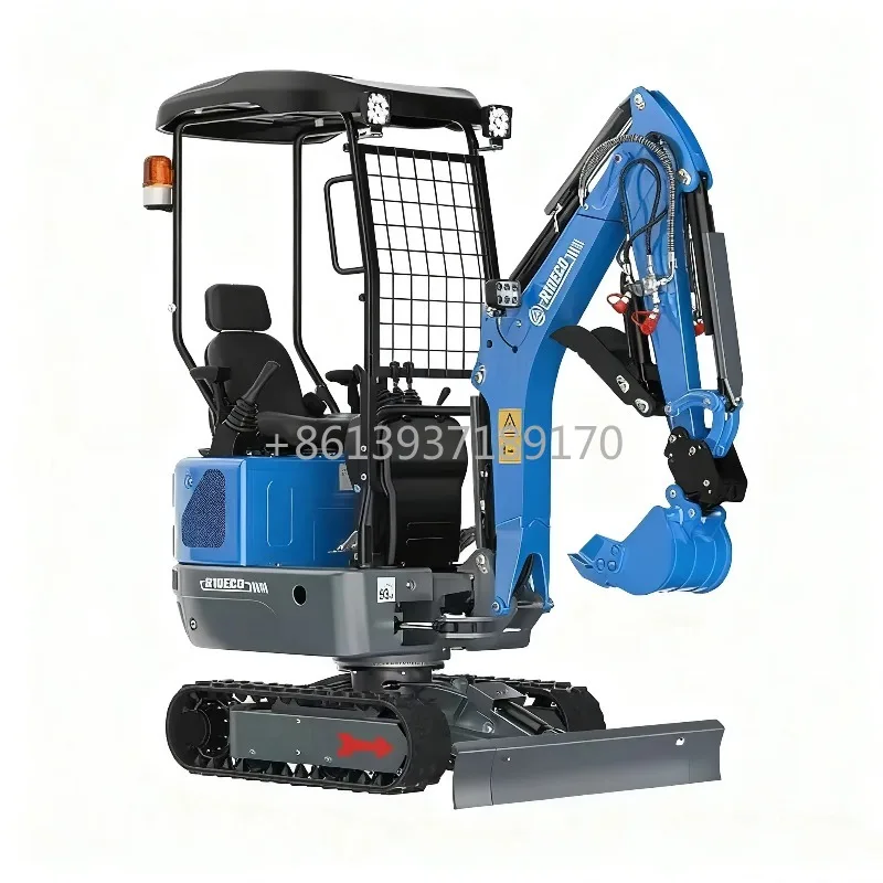 Chinese Compact Small Excavator Mini Excavator Crawler Type Farm 1 Ton Small Excavator Orchard Building Foundation