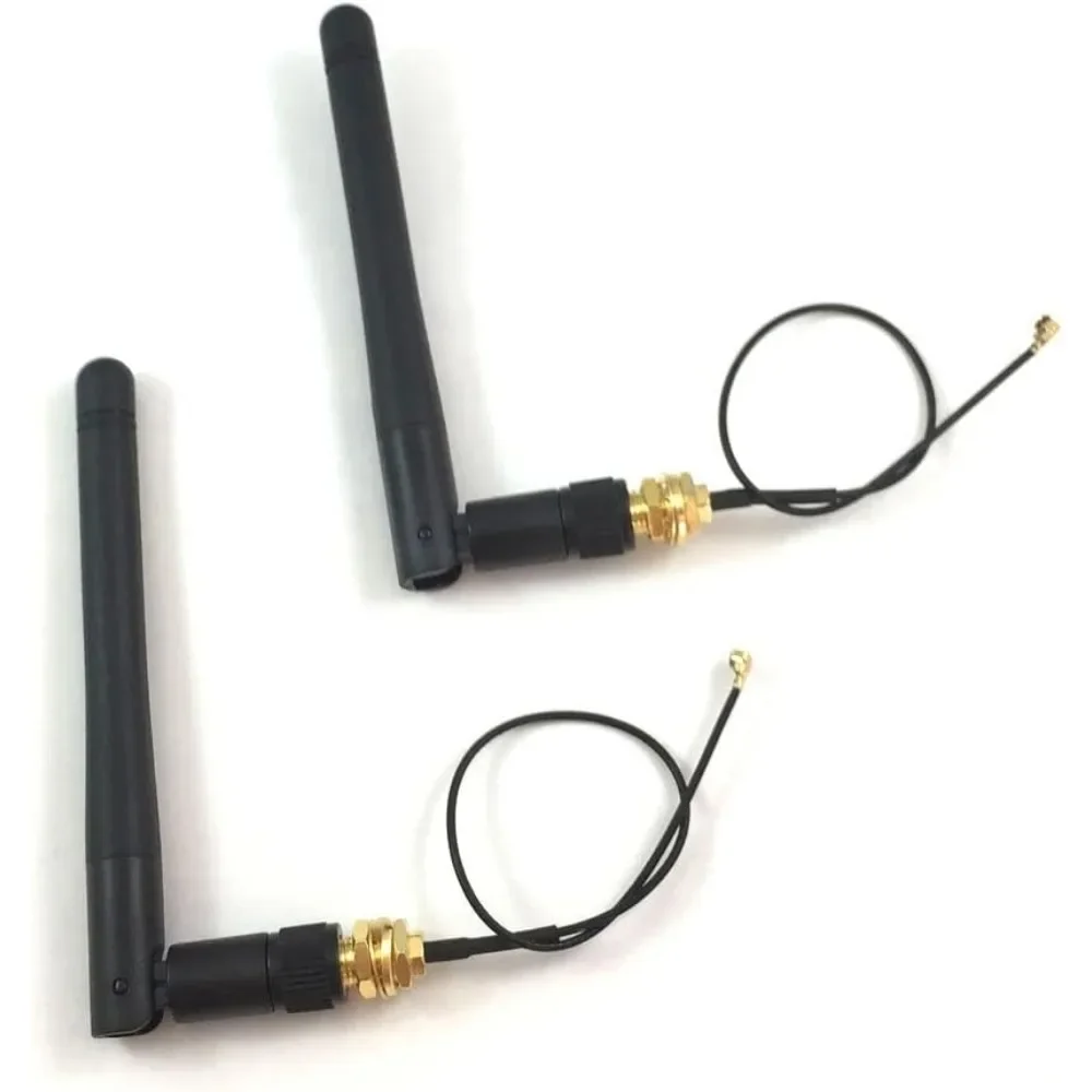 2pcs 433MHz Omni-Directional Antenna 3dBi High Gain Signal Amplifier + 15cm IPX1 UFL MHF1 To SMA Female Pigtail Coaxial Cable