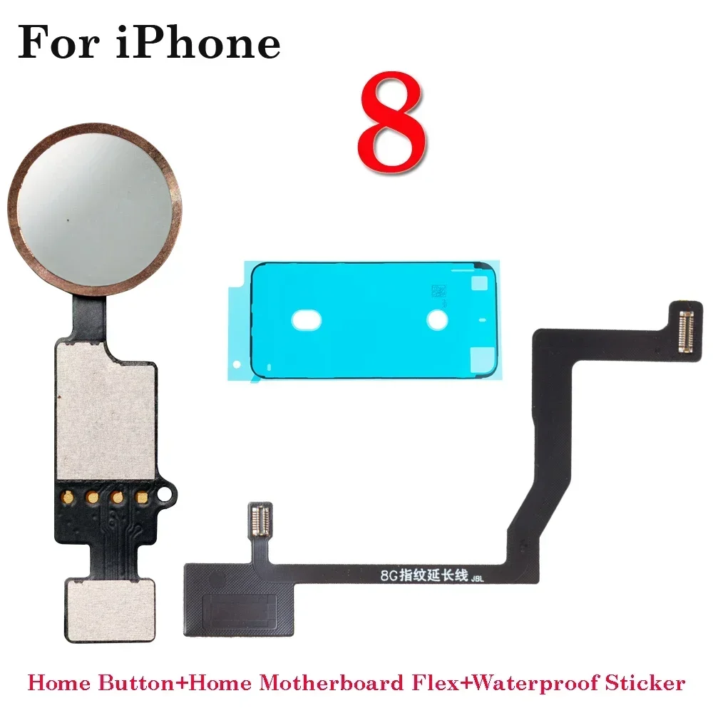 Cable conector de placa base para iPhone 7, 8 Plus, impermeable, botón de inicio Universal, ID táctil de casa, botón de retorno de huella dactilar