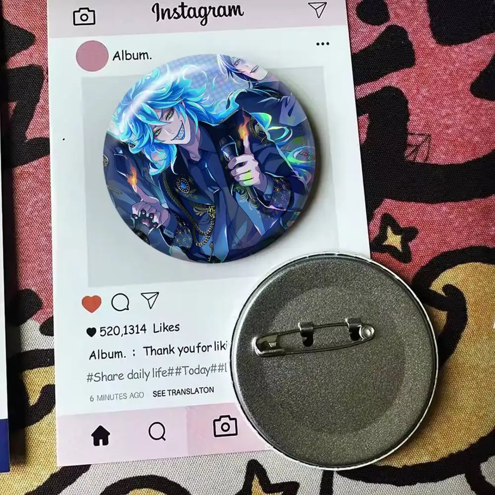 idia Twisted wonderland game   Badge 25 32 44 58 75 mm Round Fans Collect Friends Gifts Brooch Souvenir
