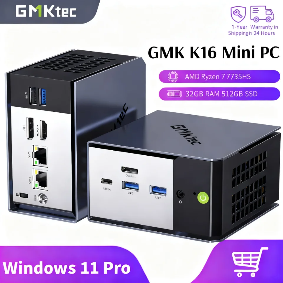 GMKtec NucBox K16 Mini PC AMD Ryzen 7 7735HS 32GB 1TB