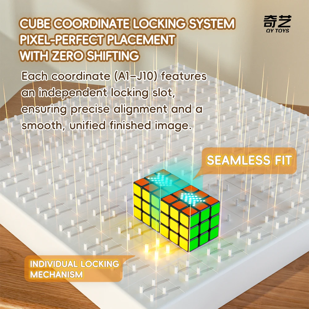 [CubeFun] QiYi Mosaico Cubo di Velocità Magico 10x10 Puzzle 900 Pixel Blocchi di Costruzione Creativi Mosaico Cornice per Foto Regali per Bambini
