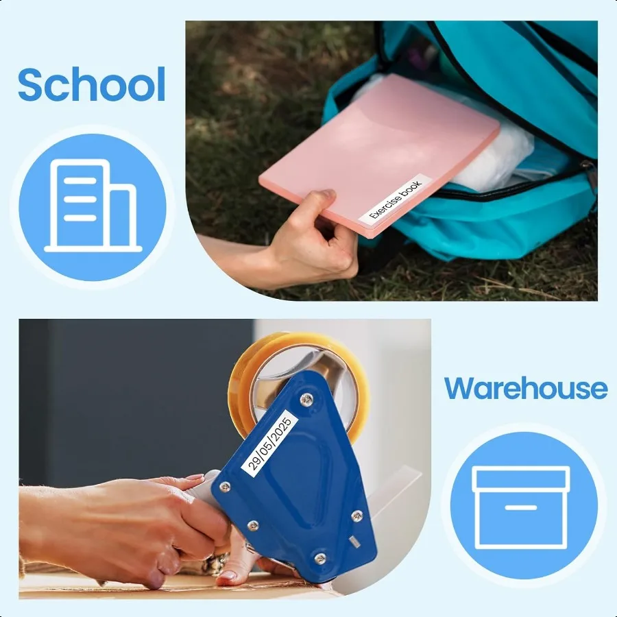 6 Pack 45013 Label Maker Tape Refills Compatible with DYMO D1 45013s 12mm Label Tape Black on White A45013 1 2 in x 23 Ft for D