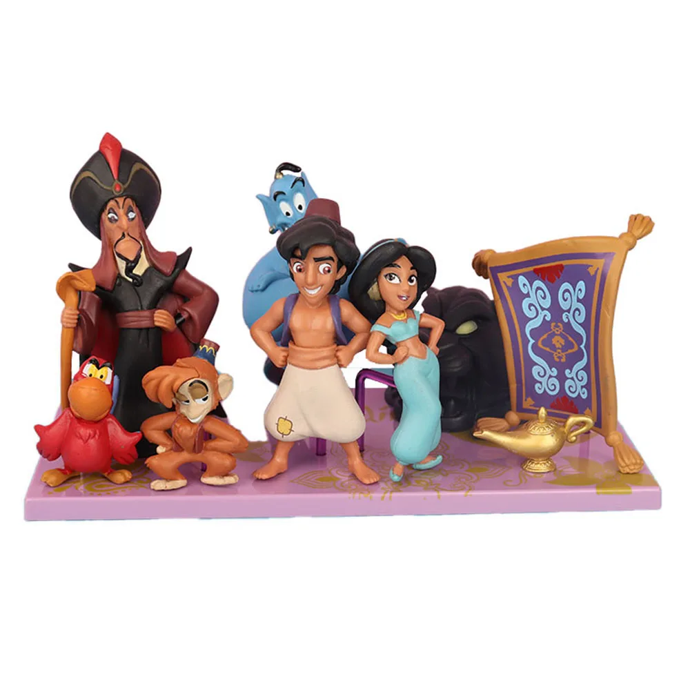 Disney The Magic Lamp Jasmine Princess Anime Character PVC Action Figure Collection Model Dolls Toys For Kids Gifts Accessories