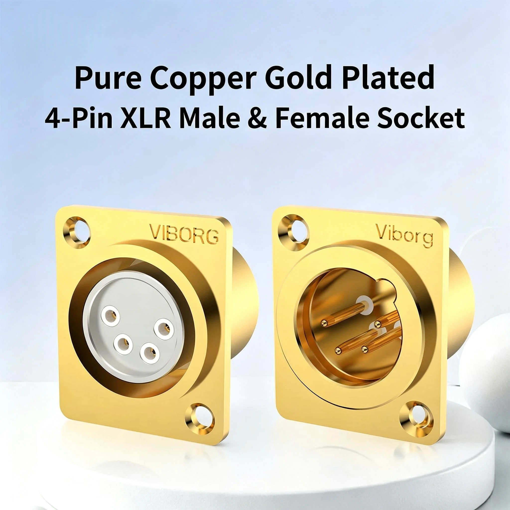 viborg-pure-copper-24k-gold-plated-4pin-xlr-panel-mount-socket-male-female-balanced-audio-connector-for-amplifier-speaker-mic