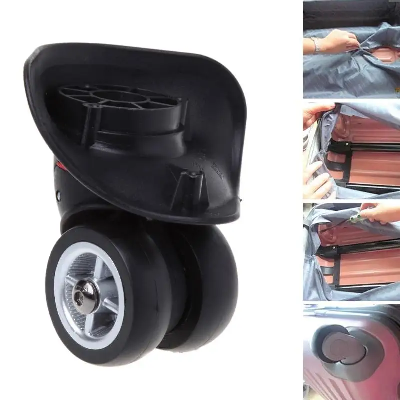 094C 2x Suitcase Luggage Accessories Universal 360 degree Trolley Wheel